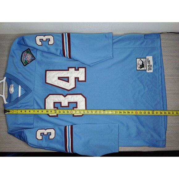 Vintage Earl Campbell Jersey Houston Oilers Mitchell & Ness 75th Patch Sz 54 - Picture 7 of 12